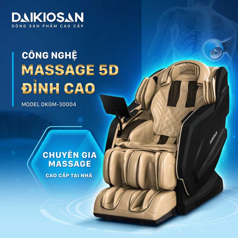 Ghế Massage Daikiosan DKGM-30004 ứng dụng massage 5D đỉnh cao