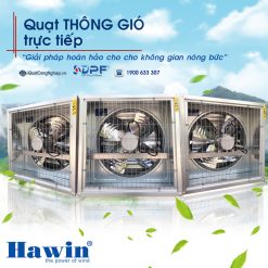 Quạt thông gió vuông Hawin HSW 600 220V 10 Quạt thông gió vuông Hawin 600 x 600mm