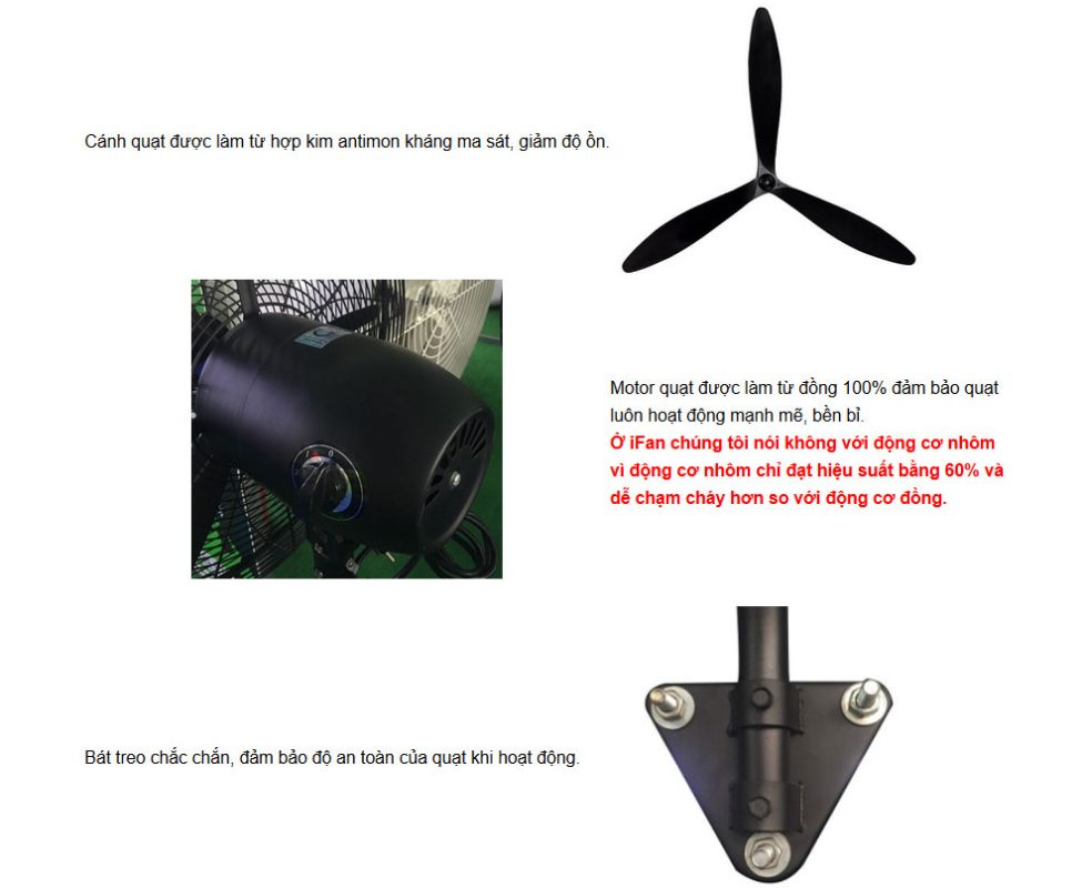 Quạt công nghiệp treo tường iFan NB 65 14 Quạt treo công nghiệp ifan NB