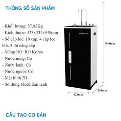 Máy lọc nước RO nóng nguội lạnh Daikiosan DSW-42710H3