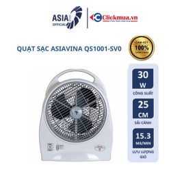 Quạt sạc điện Asia QS-1001 12 Quạt sạc tích điện Asia QS-1001