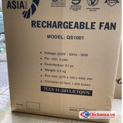 Quạt sạc điện Asia QS-1001 13 Quạt sạc tích điện Asia QS-1001