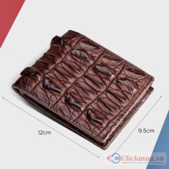 Ví Nam Da cá sấu 2 mặt gai đuôi CVS-402N-BR Màu Nâu Đất 17 Kích thước Ví Nam Da cá sấu 2 mặt gai đuôi CVS-402N-BR Màu Nâu Đất