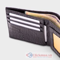 Ví Nam Da cá sấu 2 mặt gai đuôi CVS-402N-BR Màu Nâu Đất 18 Ví Nam Da cá sấu 2 mặt gai đuôi CVS-402N-BR Màu Nâu Đất Nhiều Ngăn Mặt Trong