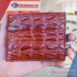 Mua Online Ví Nam Da cá sấu gai đuôi 2 mặt CVS-402N-BRD Nâu đỏ DA THẬT - GIÁ TỐT